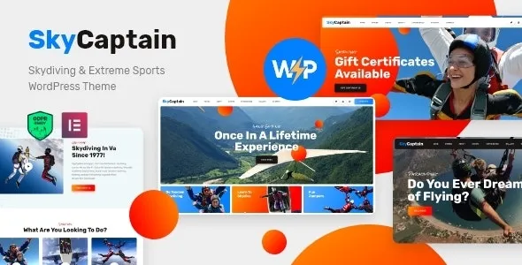 SkyCaptain | Skydiving & Extreme Sports WordPress Theme