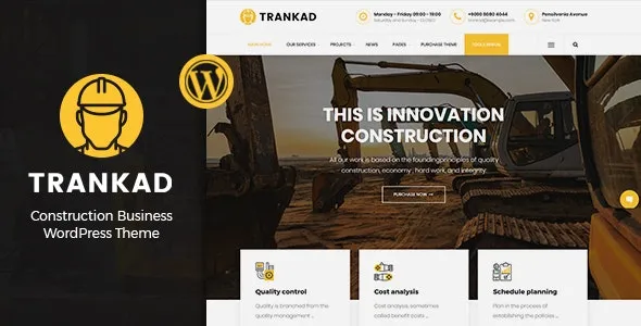 Trankad - Construction WordPress Theme