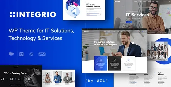 Integrio - IT Solutions and Services Company WordPress Theme By WebGeniusLab 969 sales Recently Updated Well Documented