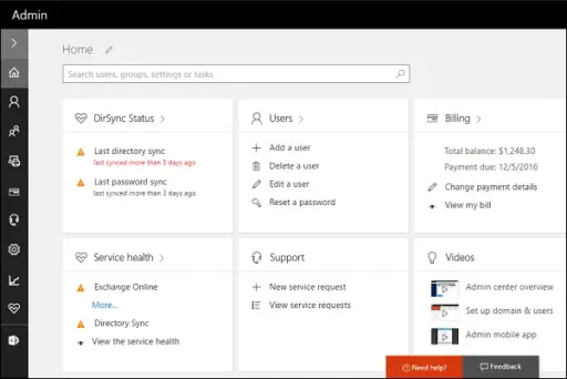 Office 365 Business Premium Admin Panel