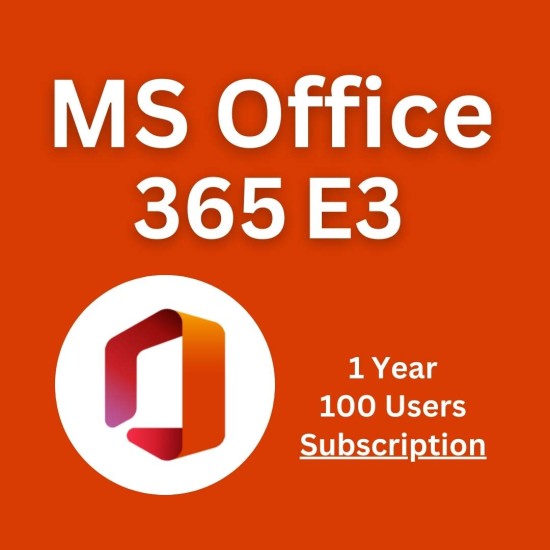 MS Office 365 E3 100 Users | 1 Year