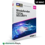 Bitdefender Total Security 10 Device – 3 Year (Windows / Mac / Android / iOS)