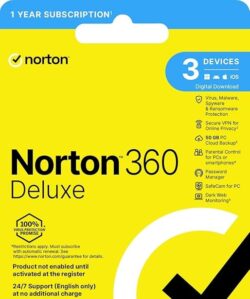 Norton 360 Deluxe | Multiple layers of protection for your devices 3 Devices | 1 Year Susbscription