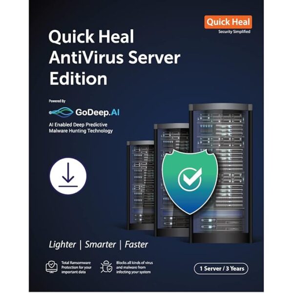 Quick Heal Antivirus Server Latest Version - 1 Server, 3 Year