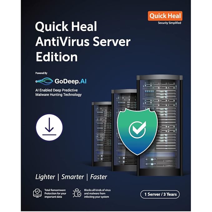 Quick Heal Antivirus Server Latest Version - 1 Server, 3 Year