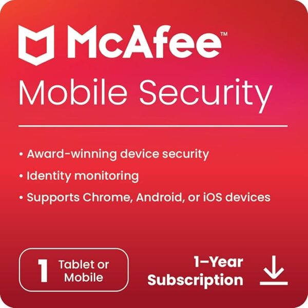 McAfee Mobile security 2024 | 1 Device, 1 Year - Android/iOS