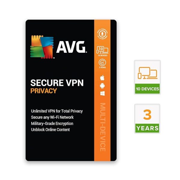 AVG Secure VPN (Multi-Device) 10 Devices | 3 Years