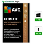 AVG Ultimate (Total Security Suite w VPN, PC Cleaner & AntiTracker) (1 PC | 1 Year)