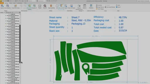 Autodesk Inventor Nesting
