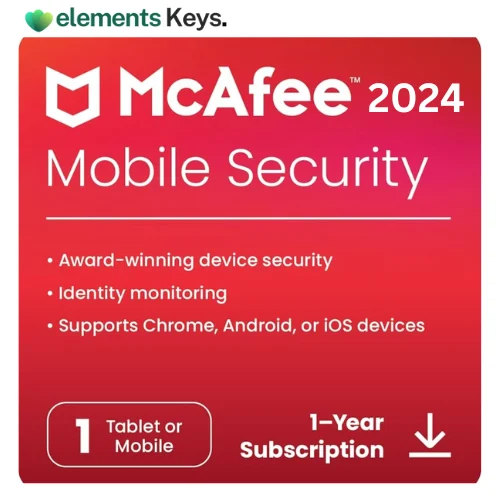 McAfee Mobile security 2024 | 1 Device, 1 Year - Android/iOS