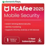 McAfee Mobile security 2025 | 1 Device, 1 Year - Android/iOS