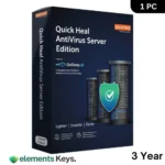 Quick Heal Antivirus Server Latest Version – 1 Server, 3 Year