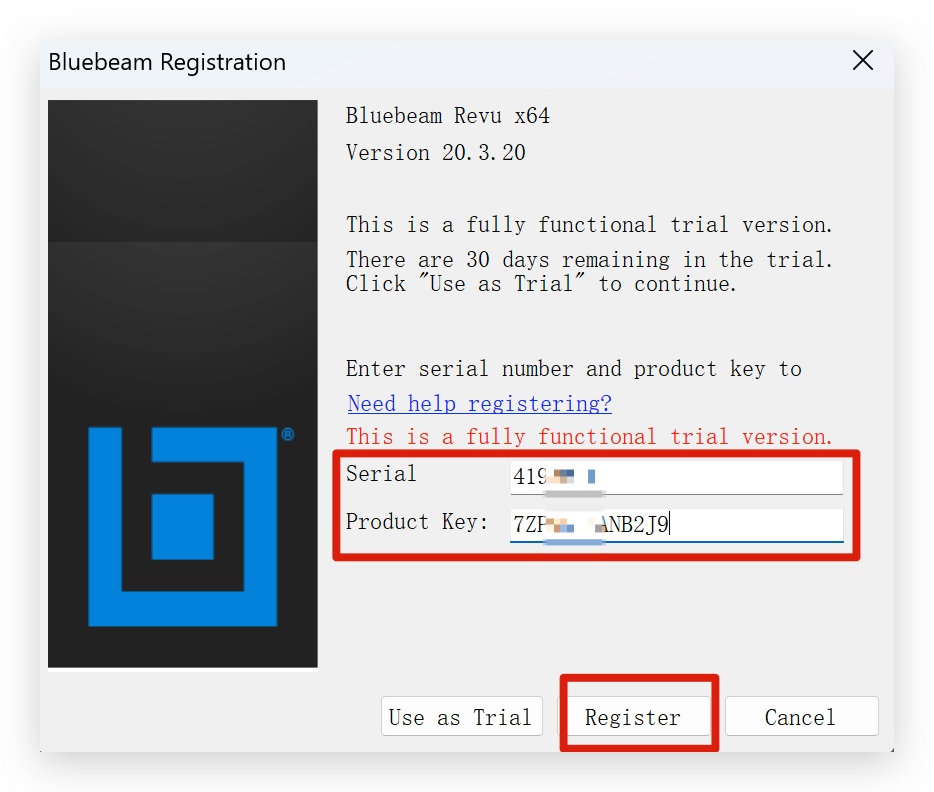 Bluebeam Revu eXtreme 20 Activation Guide