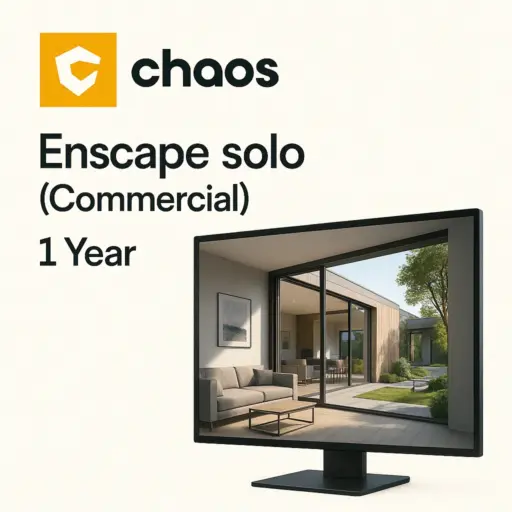 Chaos Enscape solo (Commercial) - Real-Time Rendering and Virtual Reality | 1 Year