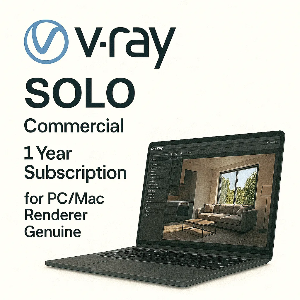 V-Ray Solo - Commercial | 1 Year Subscription for PC/Mac Renderer Genuine