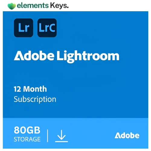Adobe Lightroom + Lightroom Classic 80 GB, AI-assisted photo editor, 1 Year Subscription | PC/Mac