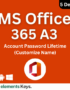 Office 365 A3 5 Device Account+Password - Lifetime (Customize Name)