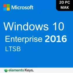 Windows 10 Enterprise LTSB 2016 MAK Key 20 PC – Lifetime Validity