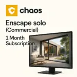 Chaos Enscape solo (Commercial) - Real-Time Rendering and Virtual Reality | 1 Month Subscription
