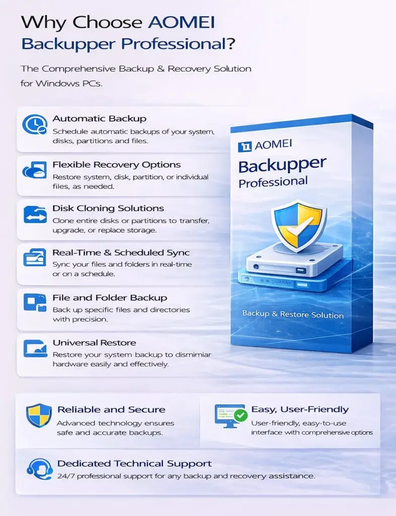 AOMEI Backupper Professional (Lifetime Upgrades / 1 PC) 1 AOMEI Backupper Professional (Lifetime Upgrades / 1 PC)