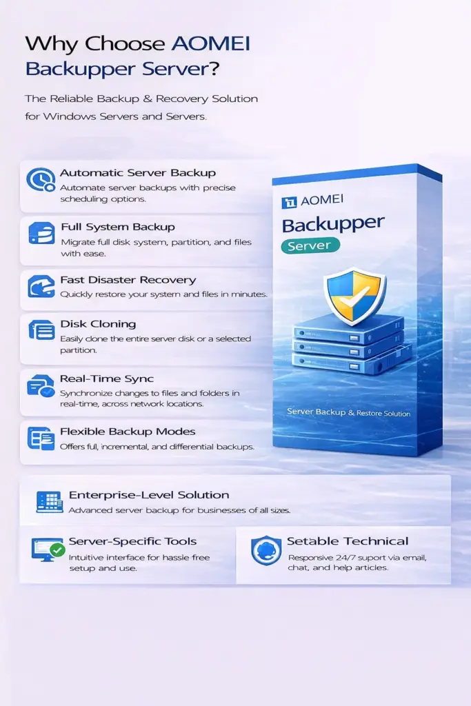 AOMEI Backupper Server (1 Year / 1 Server)