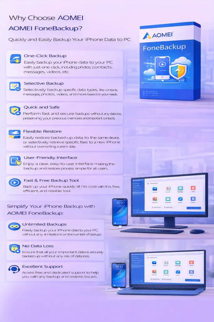 AOMEI FoneBackup (1 Year / 5 PCs)