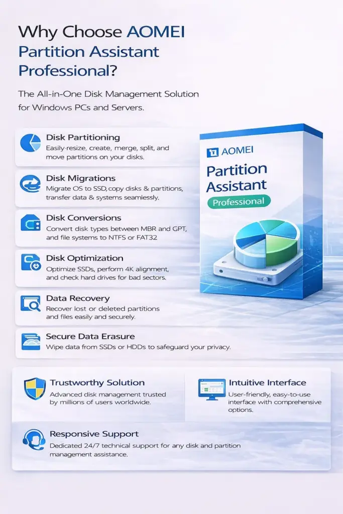 AOMEI Partition Assistant Professional (Lifetime Upgrade / 1 PC)