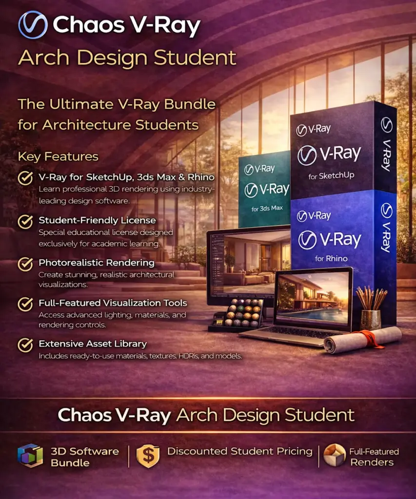 Chaos V-Ray Arch Desgin Student - 1 Year Subscription