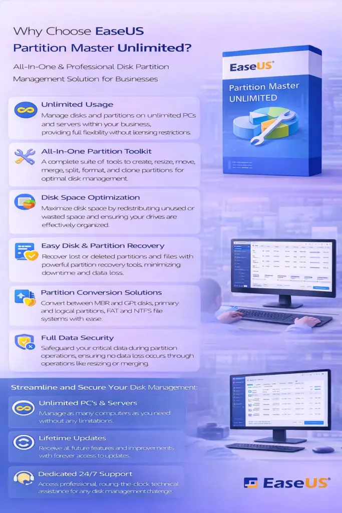 EaseUS Partition Master Unlimited - 1 Year Subscription