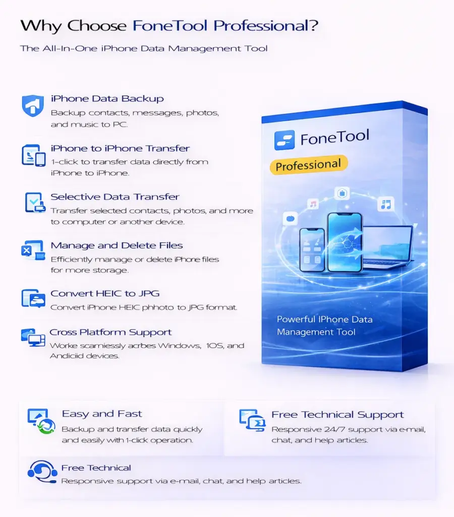 FoneTool Professional (1 Year / 5 PCs)