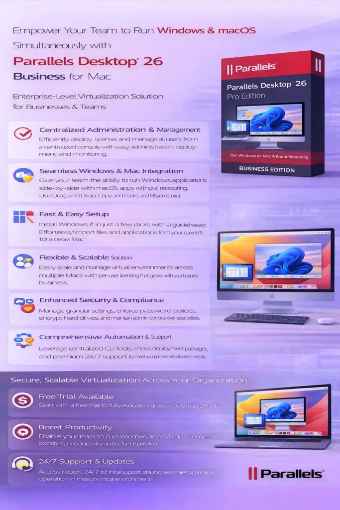 Parallels Desktop 26 Business For Mac Lifetime Key | Genuine License