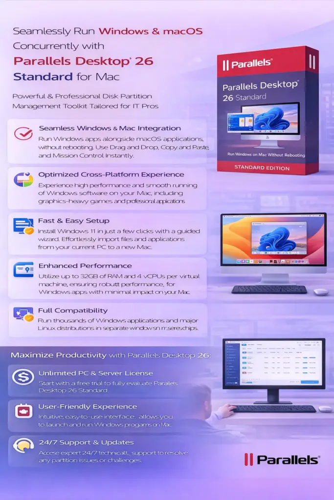 Parallels Desktop 26 Standard For Mac Lifetime Key | Genuine License