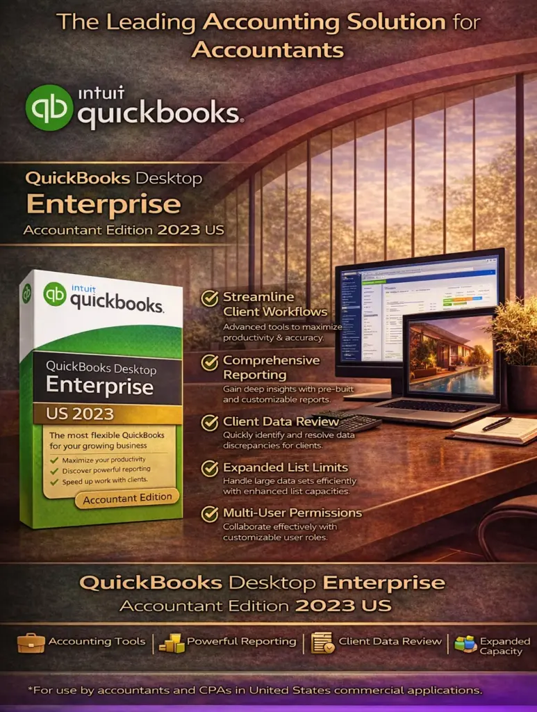 QuickBooks Desktop Enterprise Accountant Edition 2023 US for Windows