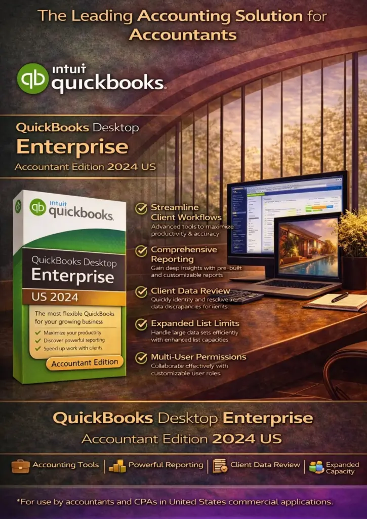 QuickBooks Desktop Enterprise Accountant Edition 2024 US for Windows