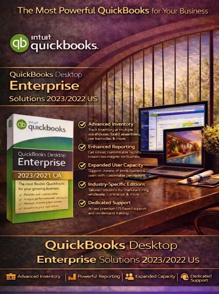 QuickBooks Desktop Enterprise Solutions 2023/2022 US for Windows