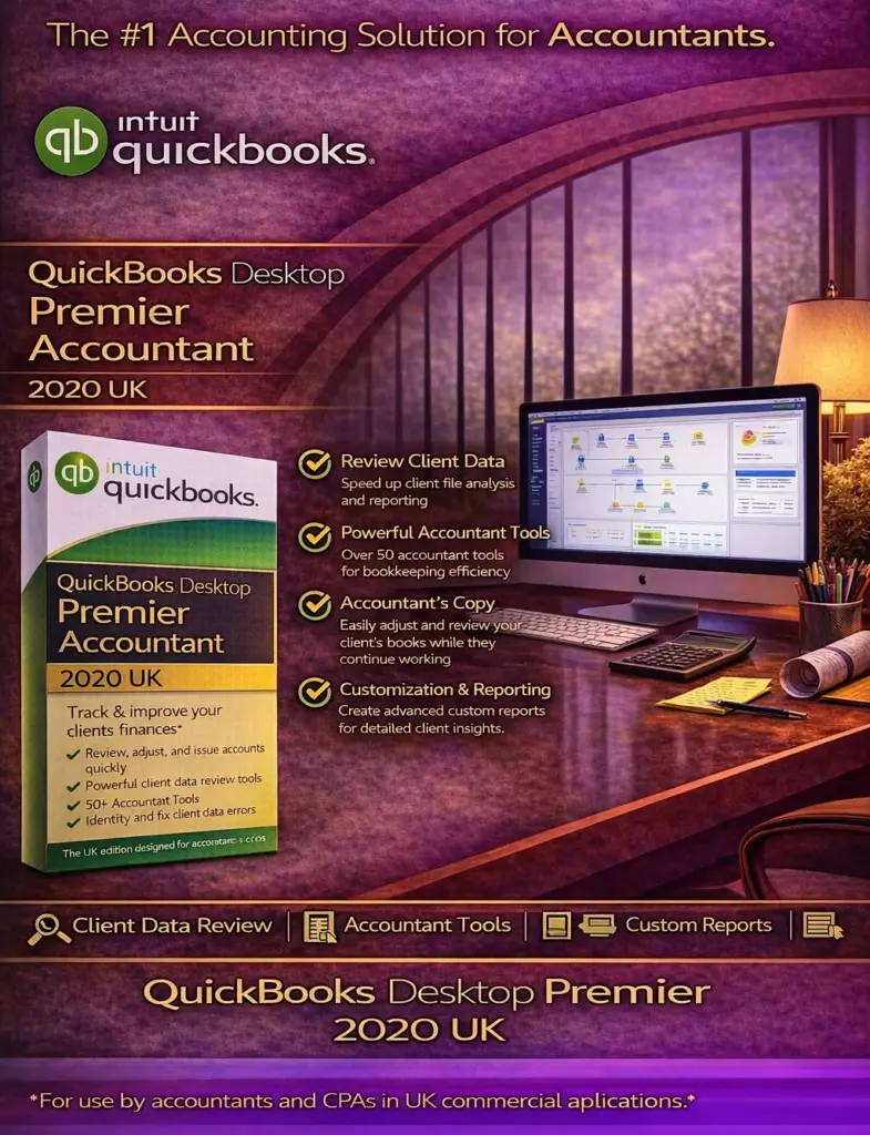 QuickBooks Desktop Premier Accountant 2020 UK for Windows