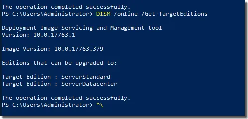Convert Windows Server Evaluation to the retail edition