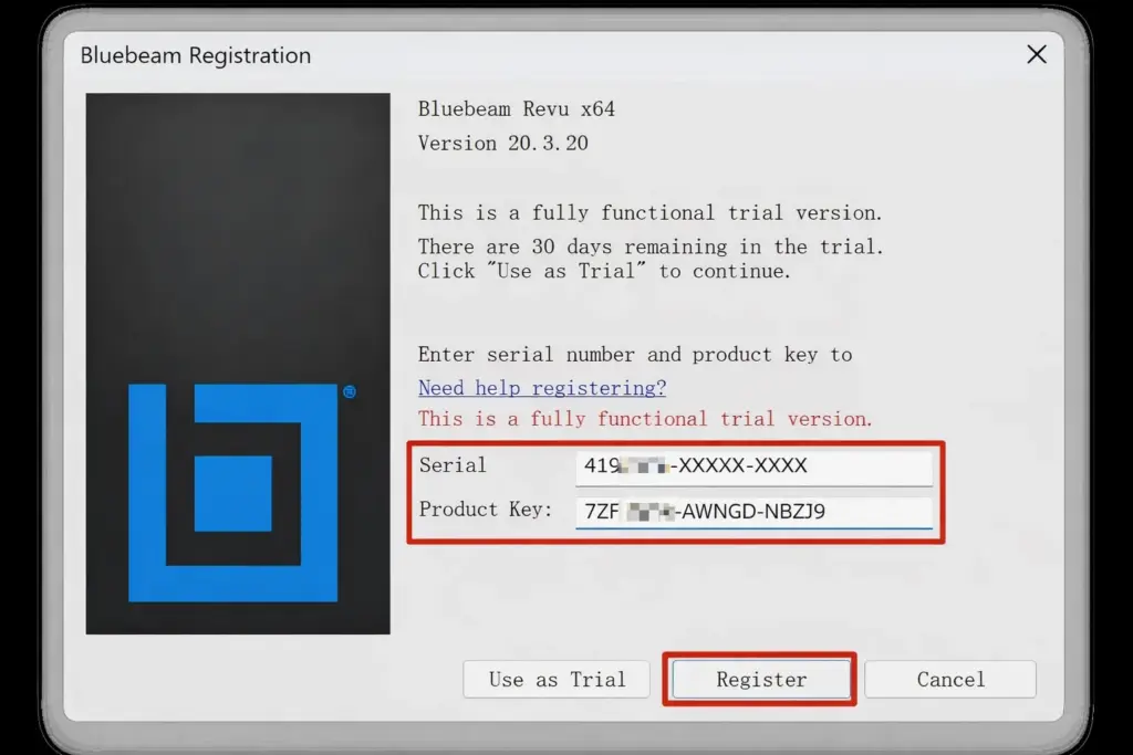 Bluebeam Revu eXtreme 20 Activation Guide