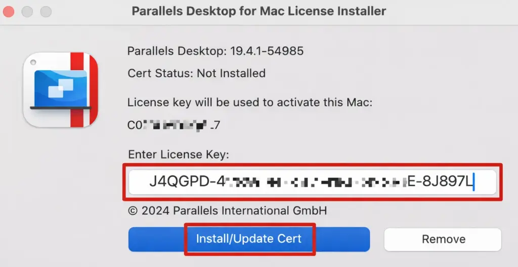 Parallels Desktop 26/20/19/18 Lifetime Key Activation Guide