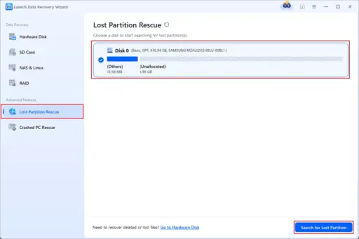 EaseUS Partition Recovery
