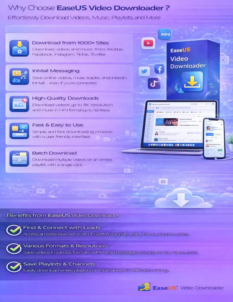 EaseUS Video Downloader - Lifetime Upgrades