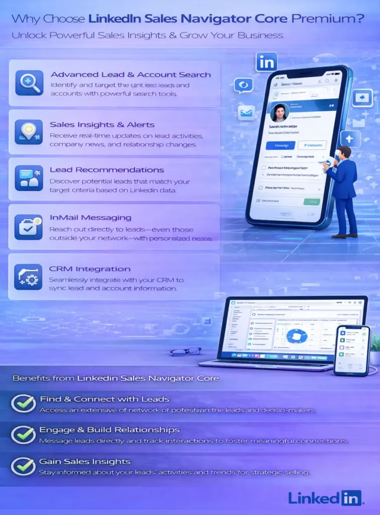 LinkedIn Sales Navigator Core Premium | 3 Month Subscription