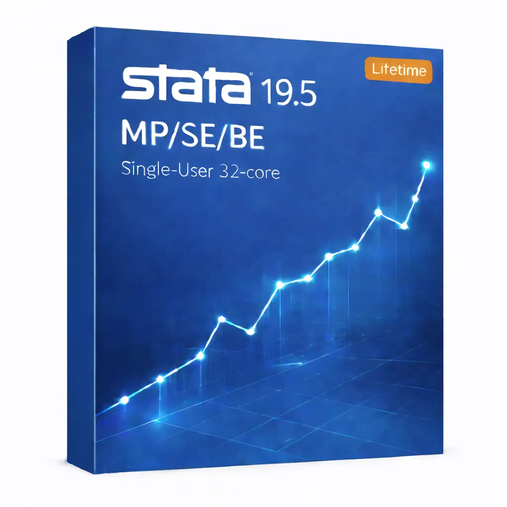 Stata 19.5 MP-SE-BE Single-User 32-core Perpetual - Lifetime Key Stata 19.5 MP/SE/BE Single-User 32-core Perpetual / Lifetime Key