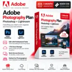 Adobe Photography Plan Photoshop+Lightroom | 1TB Storage | 3 Month Redeem Code